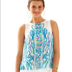 Lilly Pulitzer sleeveless silk blouse